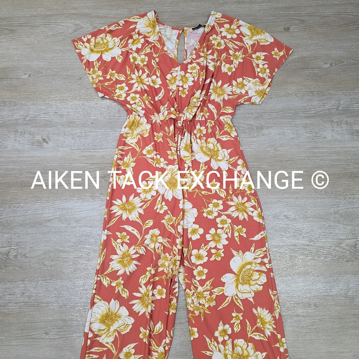 AS U WISH Short Sleeve Long Romper, Size Medium