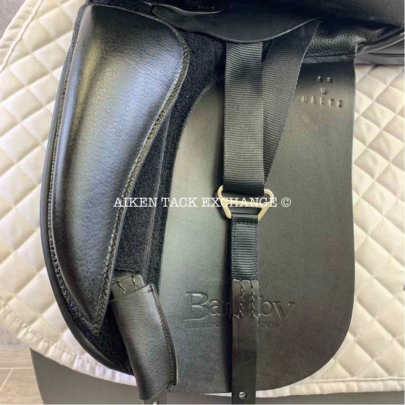Barnsby Dressage Saddle, 18" Seat, Wide Tree, Wool Flocked Panels