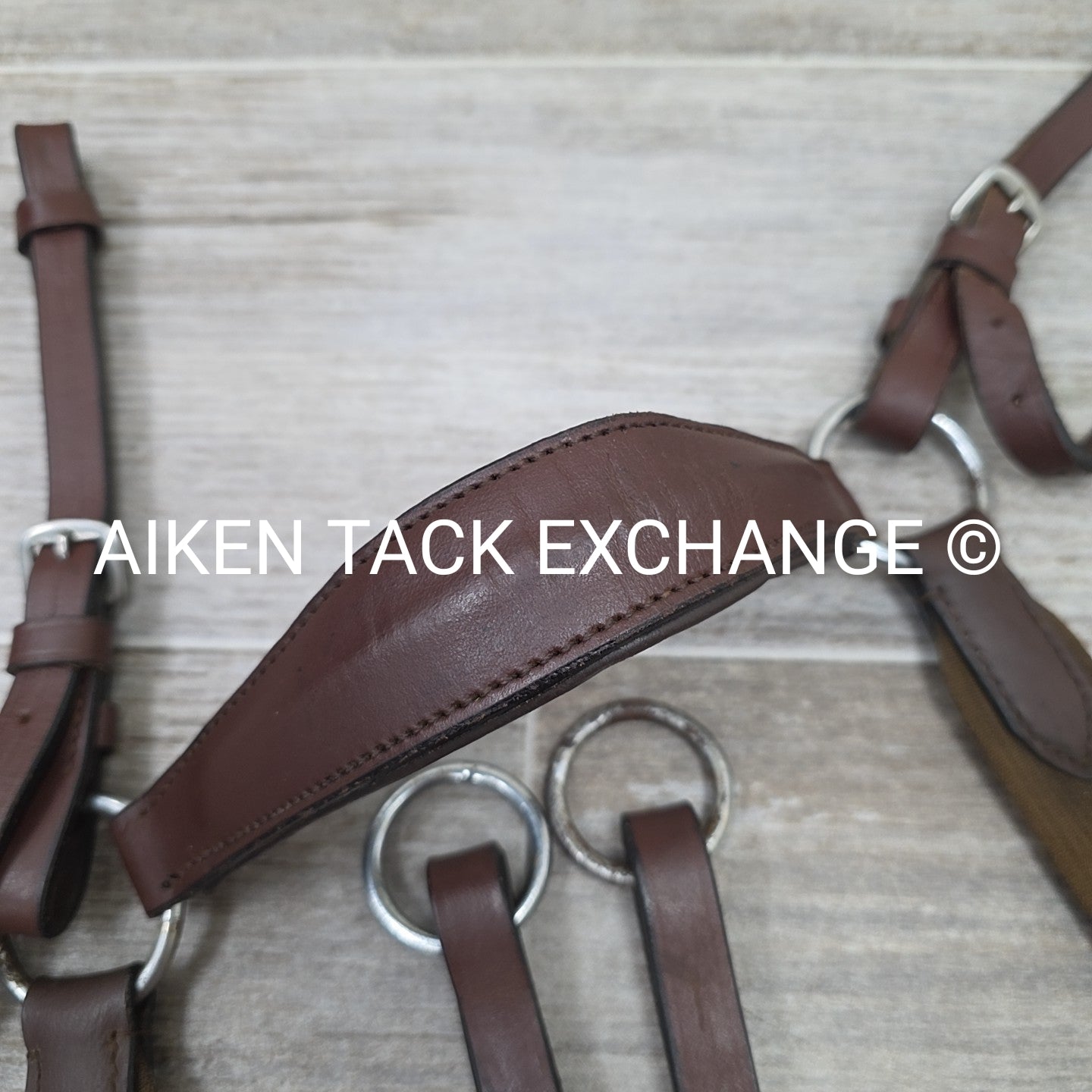 5 Point Breastplate with Running Martingale Attachment, Brown, Size Full