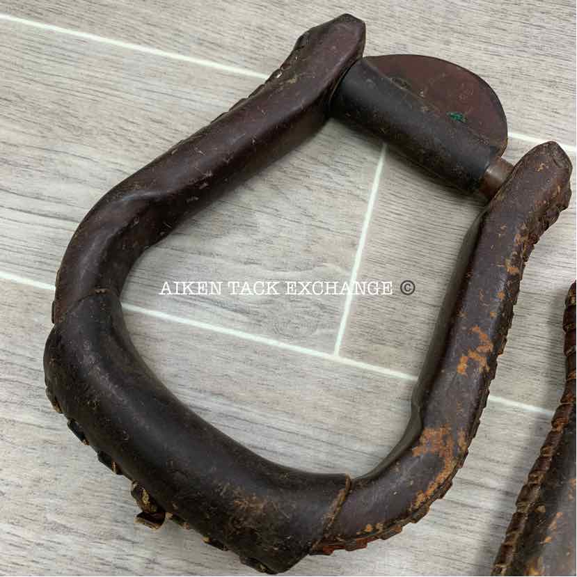 Leather Covered Western Stirrups