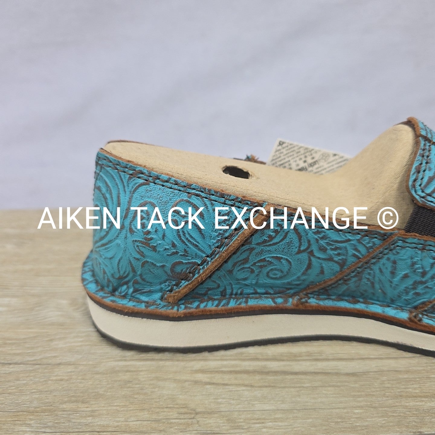 Ariat Brushed Turquoise Floral Embossed Cruisers, Brand New, Size 7.5