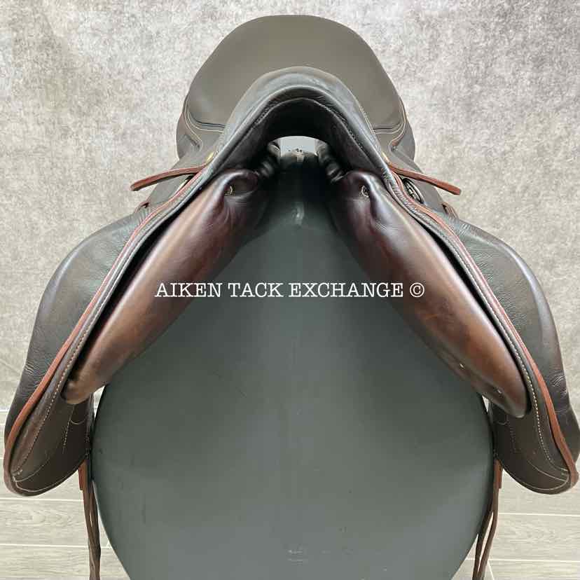 2013 Devoucoux Chiberta Monoflap Jump Saddle, 18.5" Seat, 2AAR Flap, Medium Tree, Wool Flocked, Full Buffalo Leather