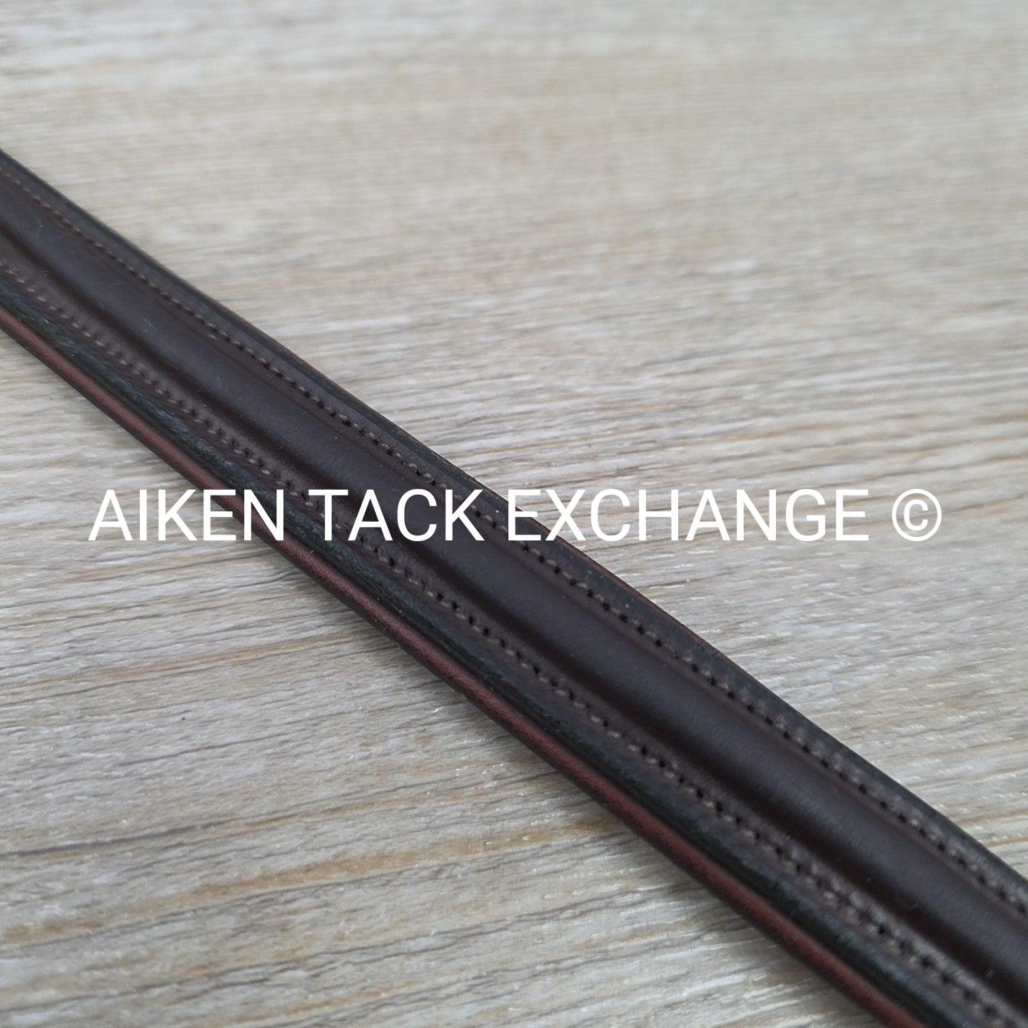 Padded Plain Raised Browband, Brown, 15"