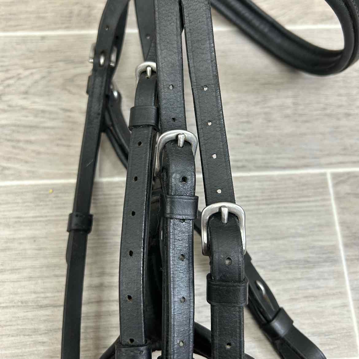 Shires Velociti Rapida Rolled Padded Caveson Bridle, No Reins, Size Full