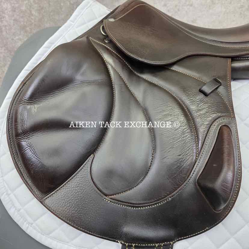**SOLD** 2018 Antares Contact Monoflap Jump Saddle, 18" Seat, 3AA Flap, Medium Wide Tree, Foam Panels, Full Buffalo Leather