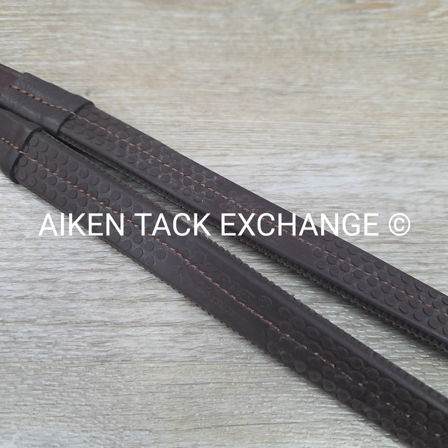 KL Select Red Barn Rubber Grip Reins, Brown, Size Full