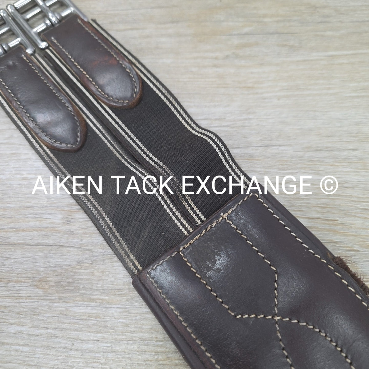 Contour Double End Elastic Girth, Brown, 52"