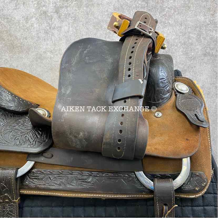 M.L. Leddy's Western Saddle, 16.5" Seat, Wide Tree - Full QH Bars
