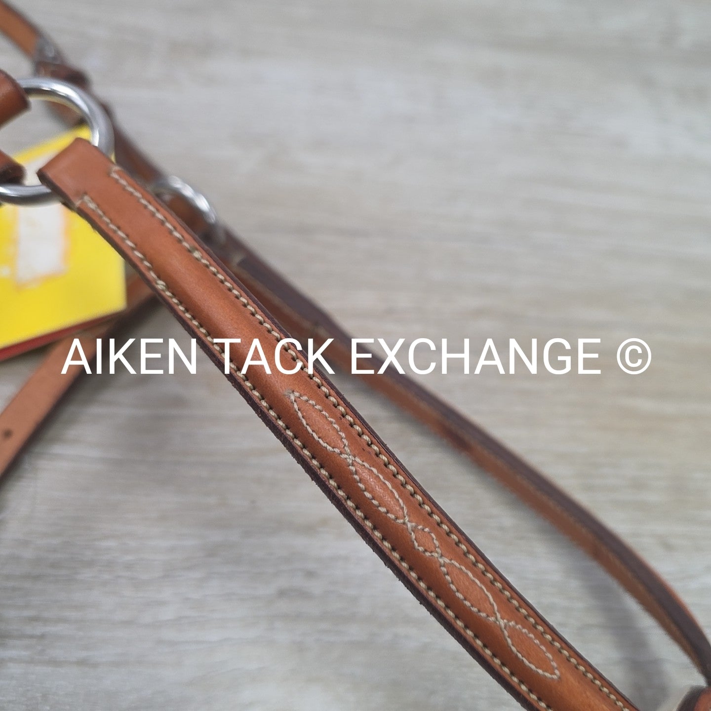 Edgewood Raised Fancy Stitched Figure 8 Noseband, Brown, Size Cob
