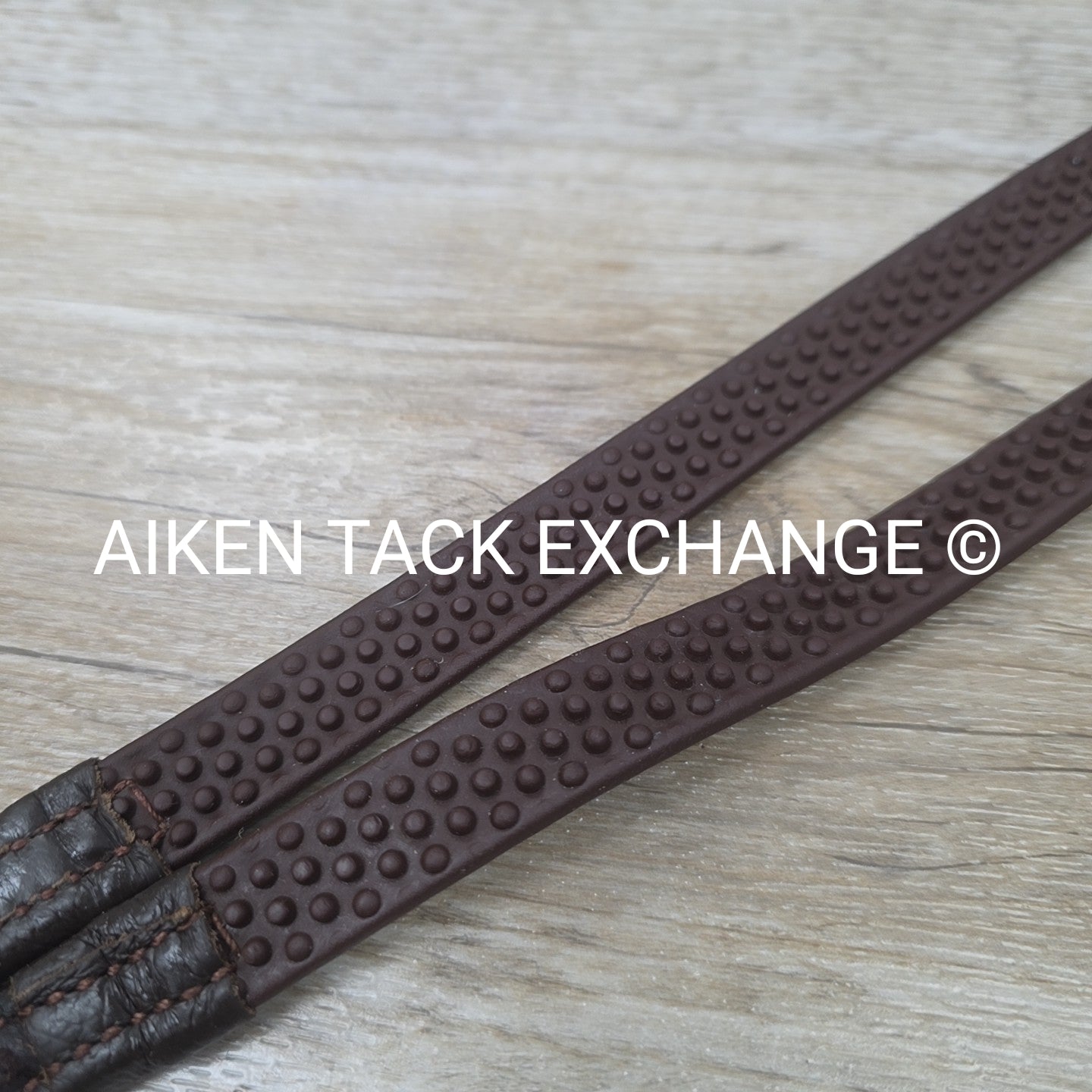 Nunn Finer Super Grip Soft Rubber Reins, Brown, 58"