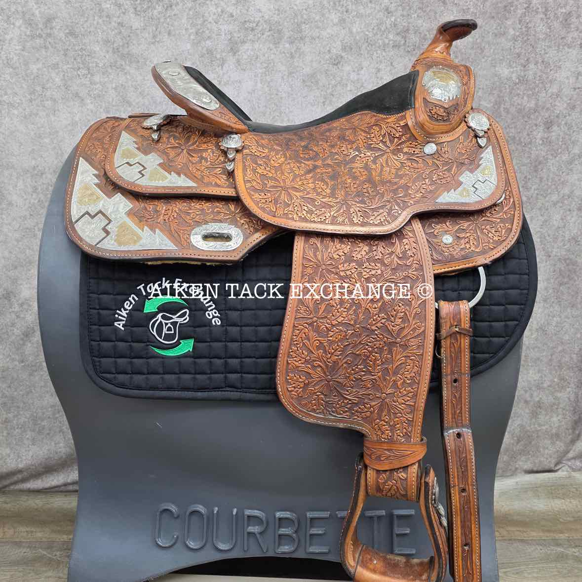 Dale Chavez Western Saddle, 16" Seat, Regular Tree - Semi QH Bars, Comes with Matching Bridle