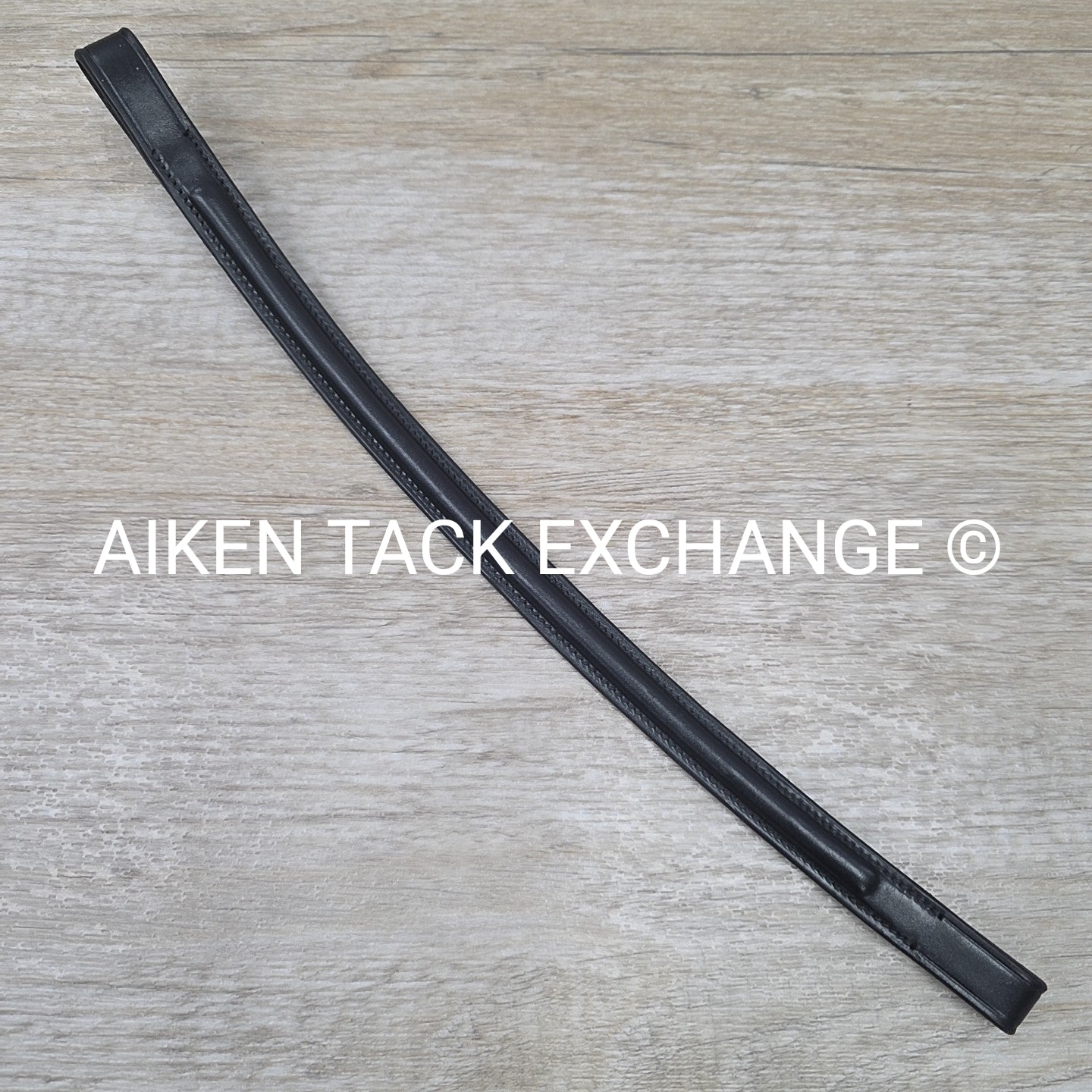 Plain Raised Browband, Black, Size Cob