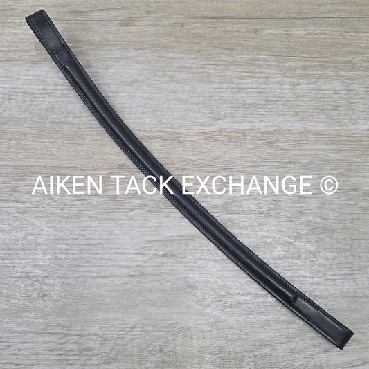 Plain Raised Browband, Black, Size Cob