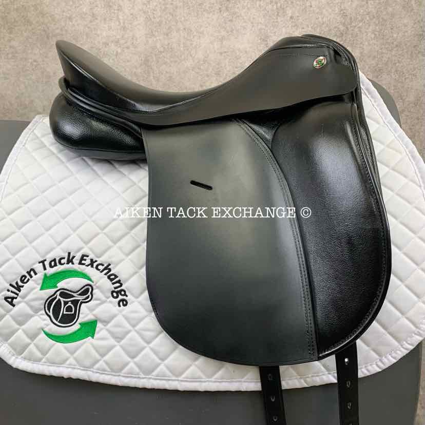 **SOLD** 2022 Karl Niedersuss Crescendo Dressage Saddle, 17.5" Seat, Short Flap, Medium Wide Tree, Wool Flocked Panels