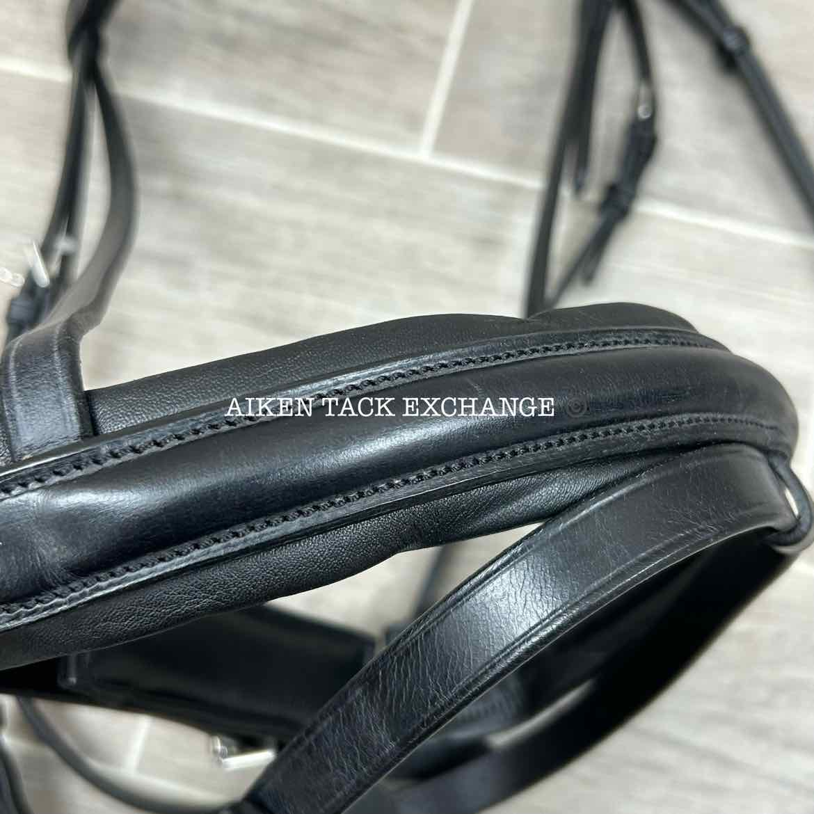 KL Select KL Italia Pirouette Flash Bridle with Reins, Black, Size Cob