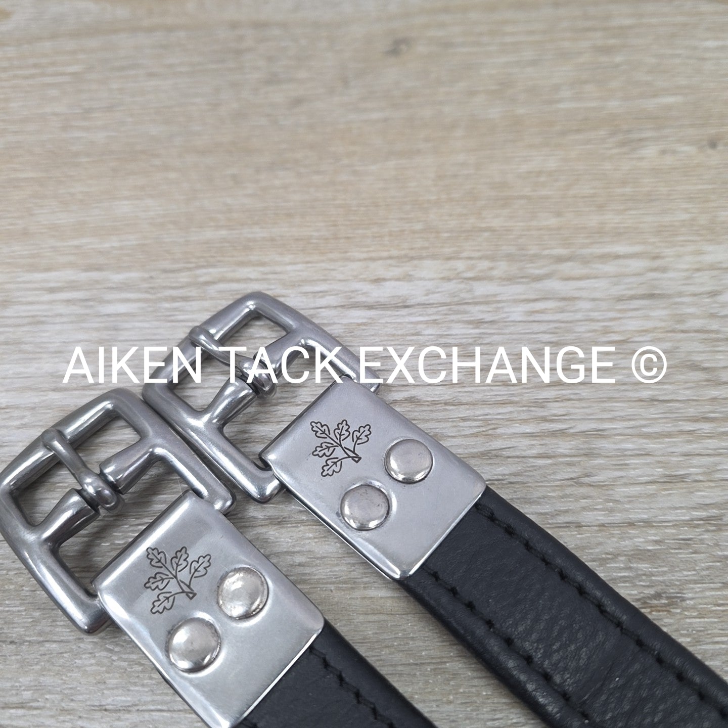 KL Select Black Oak Stirrup Leathers, Black, 63"