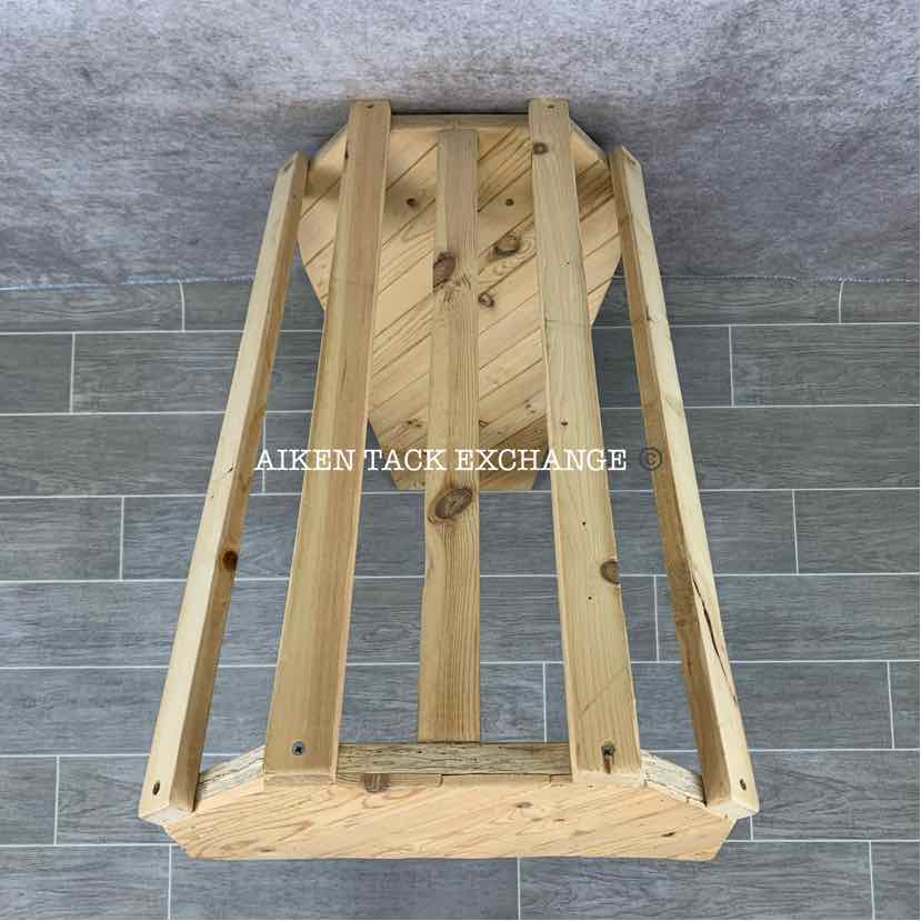 Wooden Wall-Mount Western Saddle Rack