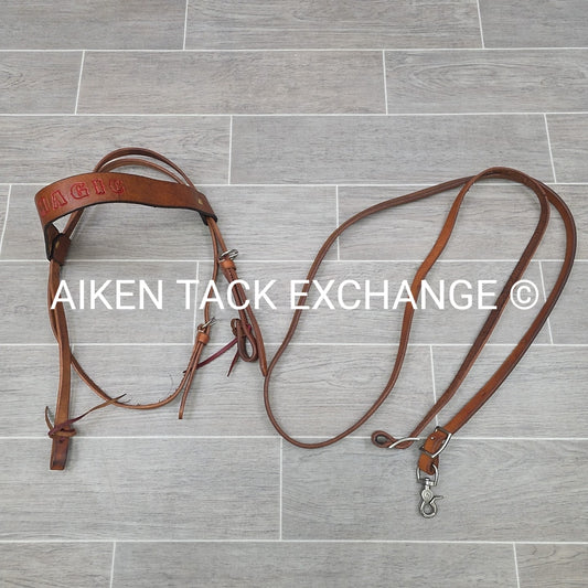 Western Bridle with Customized Browband & Reins