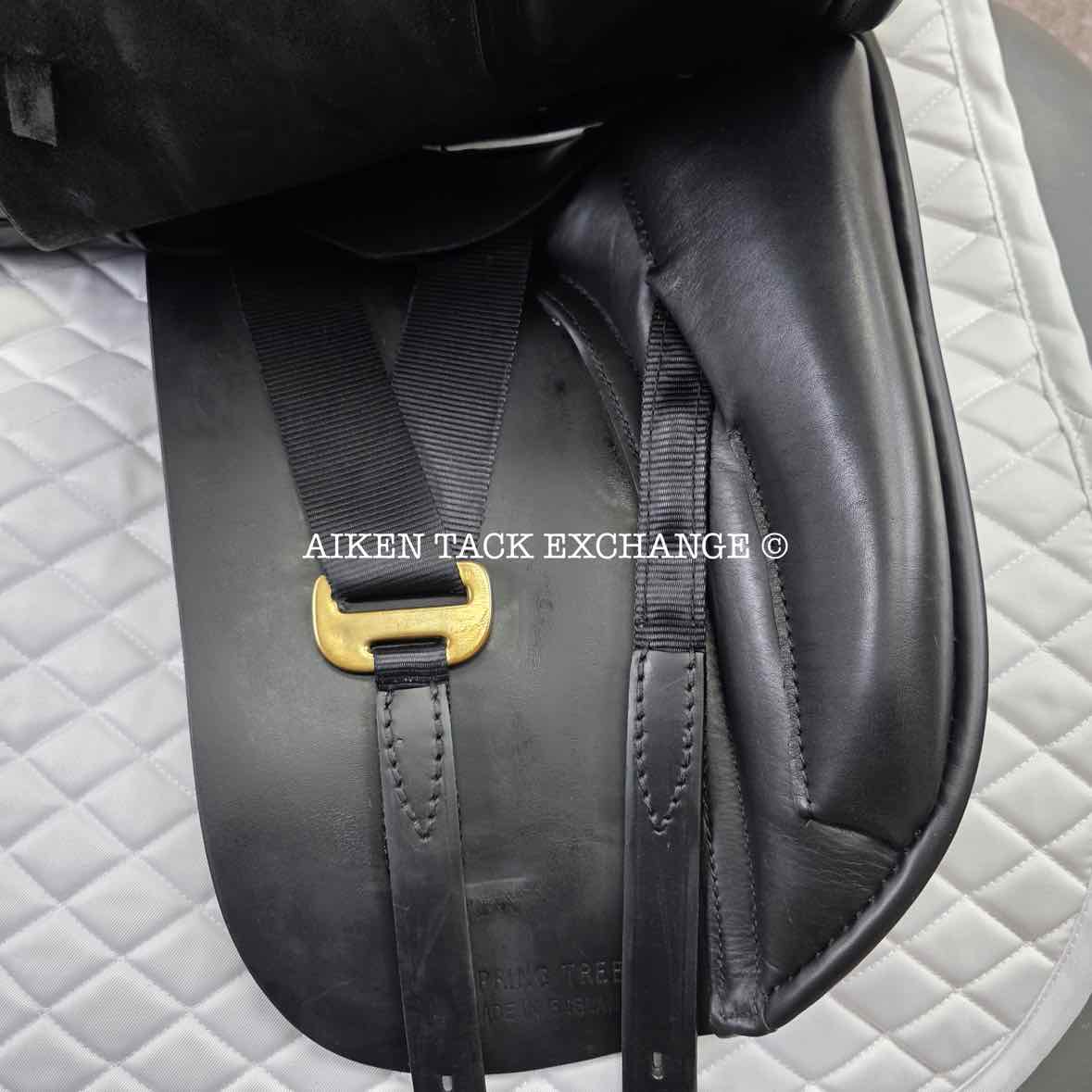 **SOLD** 2010 Black Country Eloquence Dressage Saddle, 17.5" Seat, W/XW Freedom Hoop Tree, Wool Flocked Panels