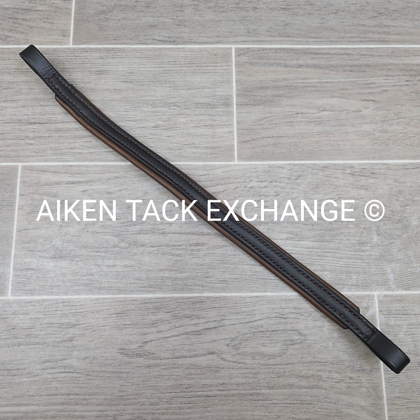 Plain Padded Browband, Brown, 17"