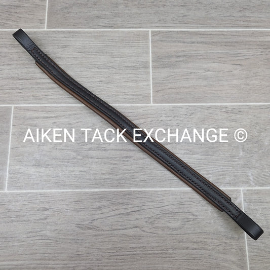 Plain Padded Browband, Brown, 17"