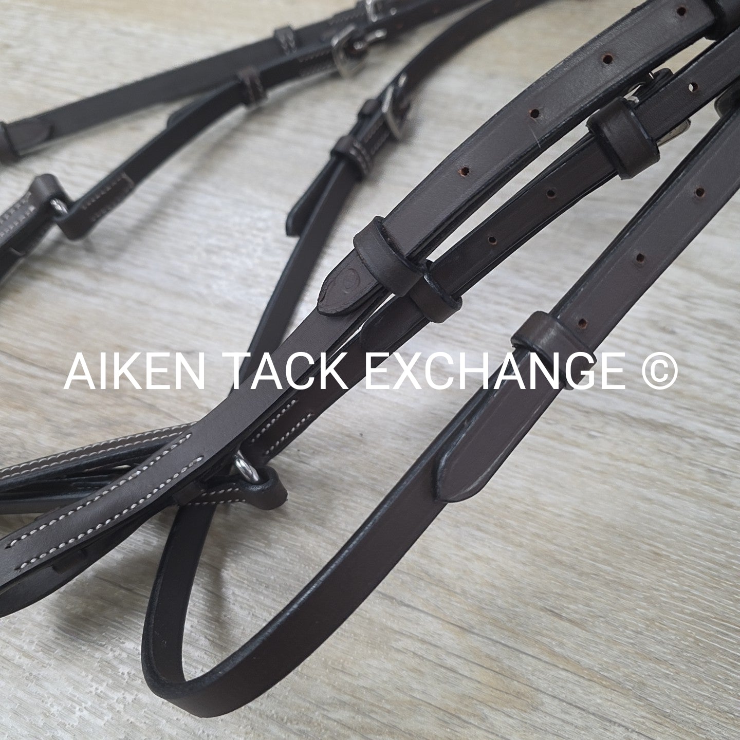 HDR Pro Mono Crown Raised Figure 8 Bridle with Rubber Reins, Havana, Oversize