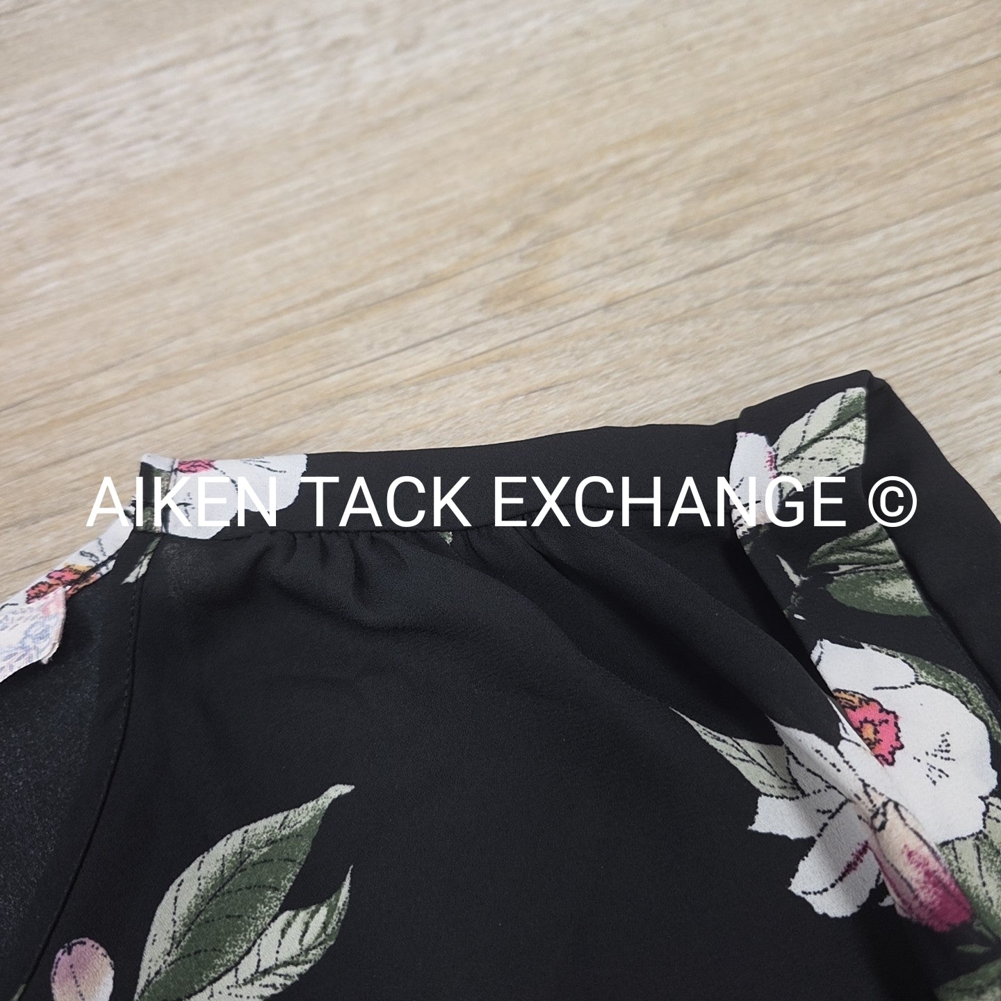 Pink Rose Vintage Short Sleeve Blouse, Women's Medium