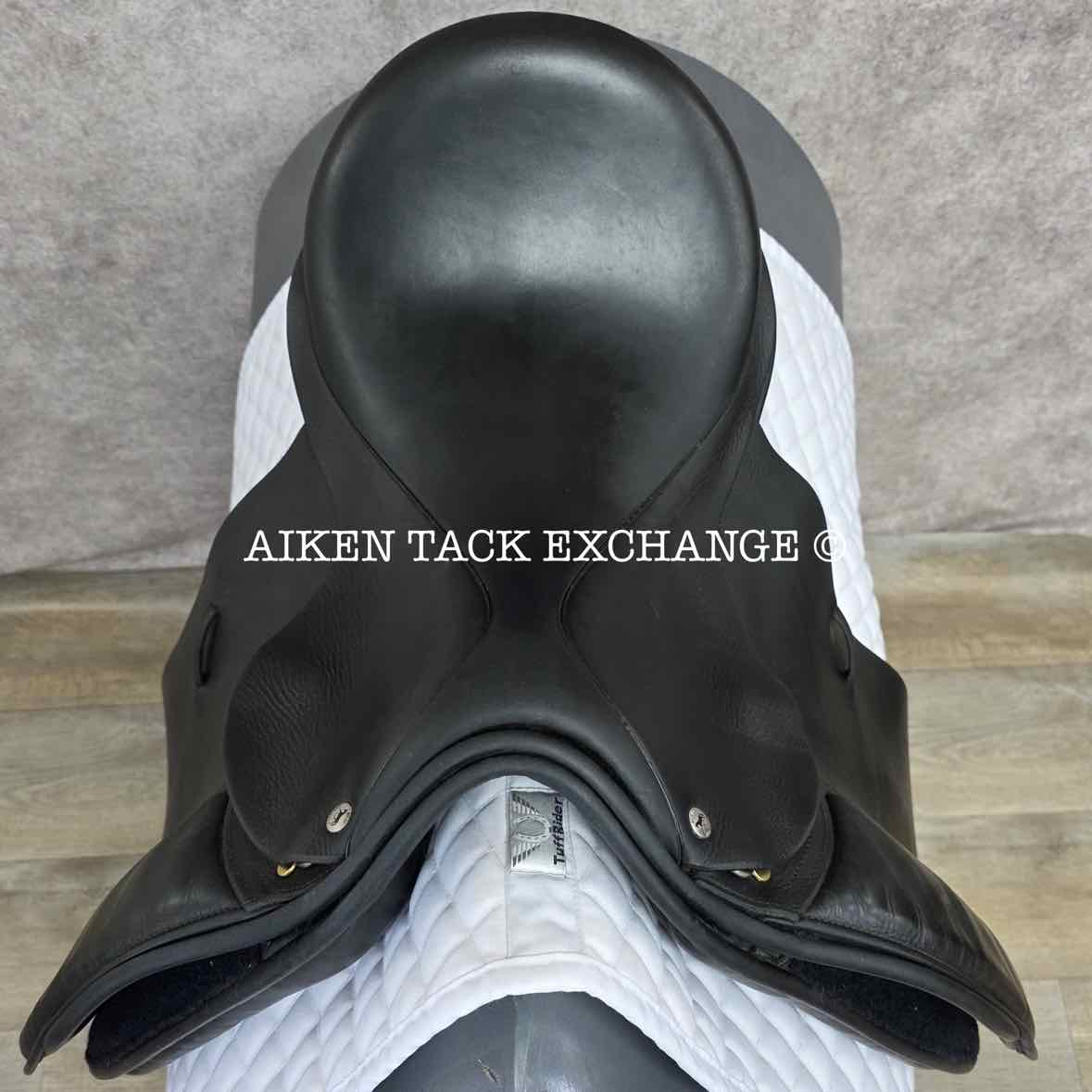 2007 Black Country Eloquence Dressage Saddle, 18" Seat, Wide Tree, Wool Flocked Panels