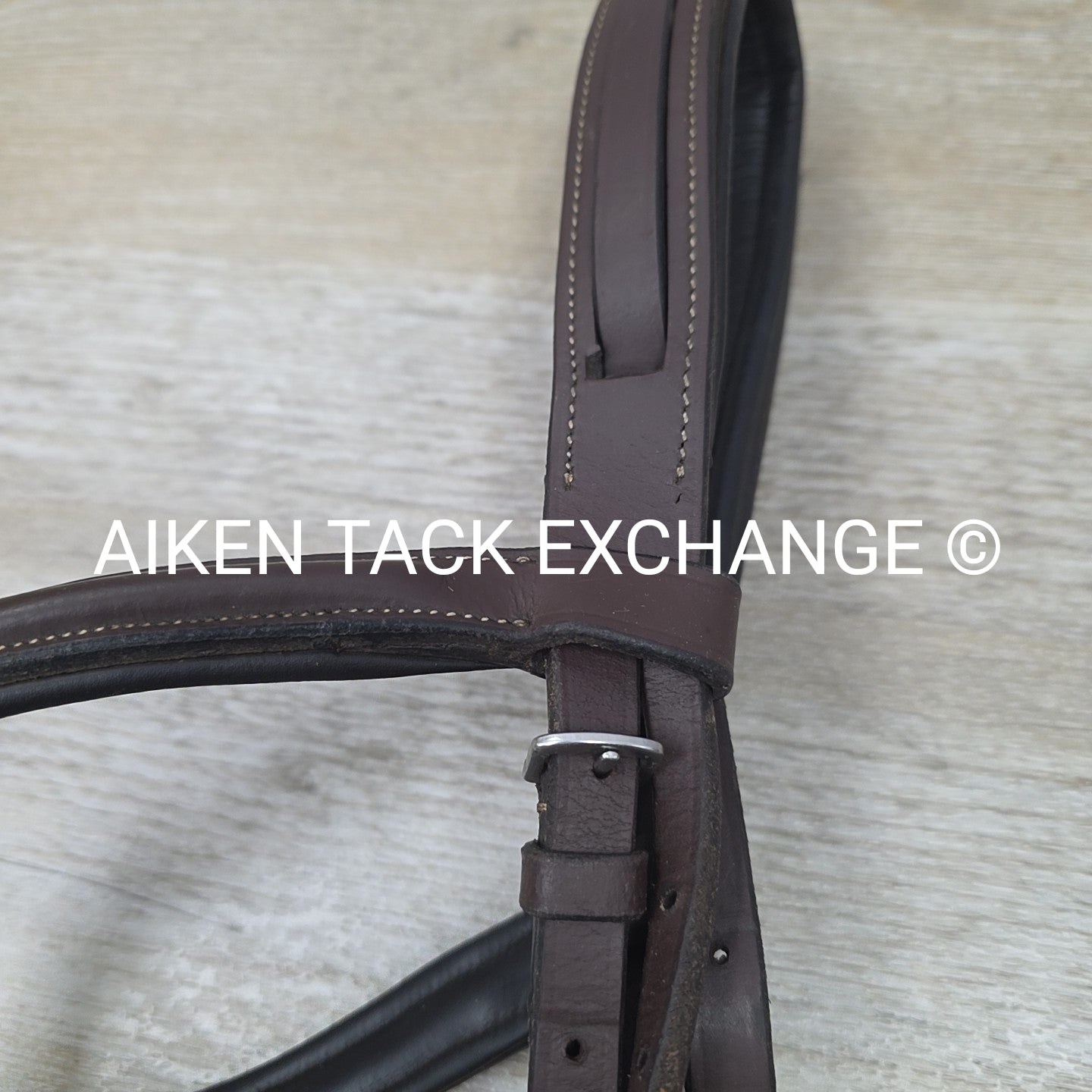 KL Select Black Oak Fancy Stitched Bridle with Matching Laced Reins, Brown, Over