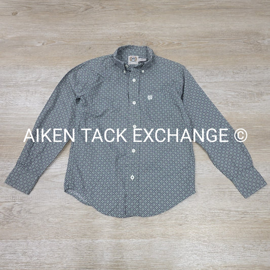 Cinch Long Sleeve Button Up Shirt, Size Small