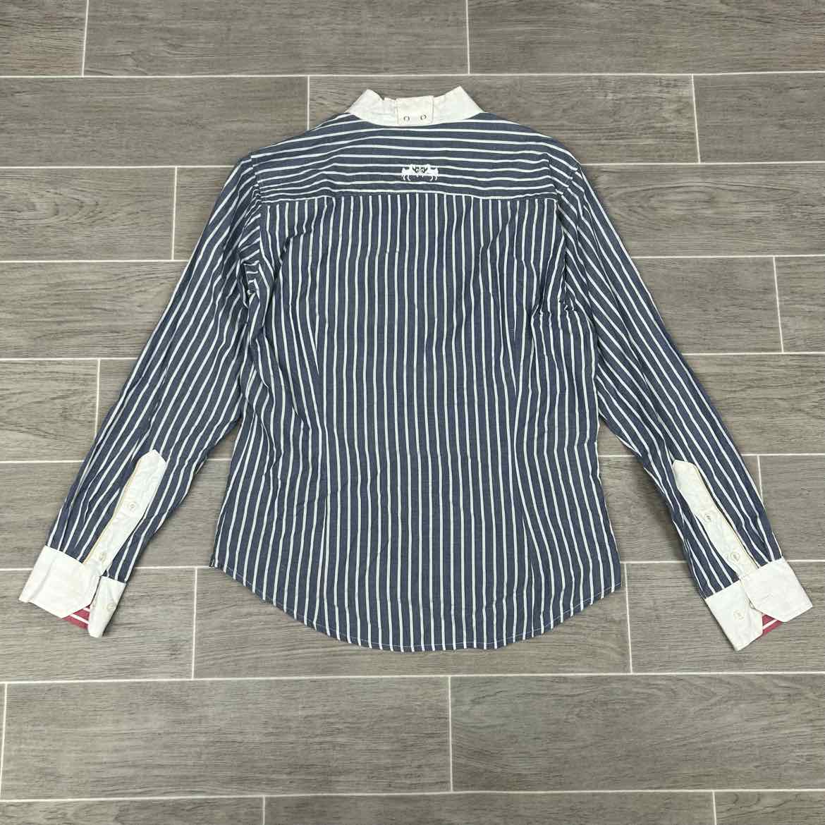 Equine Couture Ascot Long Sleeve Show Shirt, Size Medium
