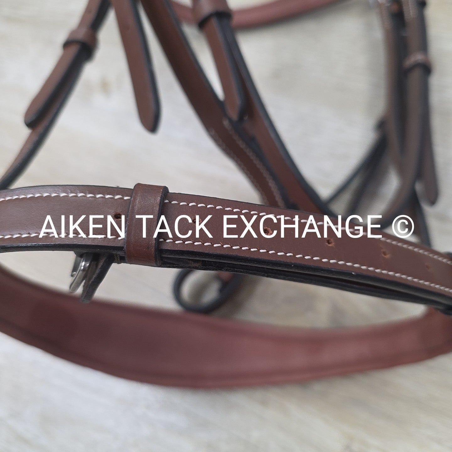 HDR Pro Mono Crown Padded Wide Noseband Bridle with Reins, Brown, Oversize