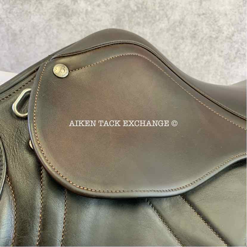 **SOLD** 2018 Bates Advanta Monoflap Jump Saddle, 17" Seat, Adjustable Changeable Gullet