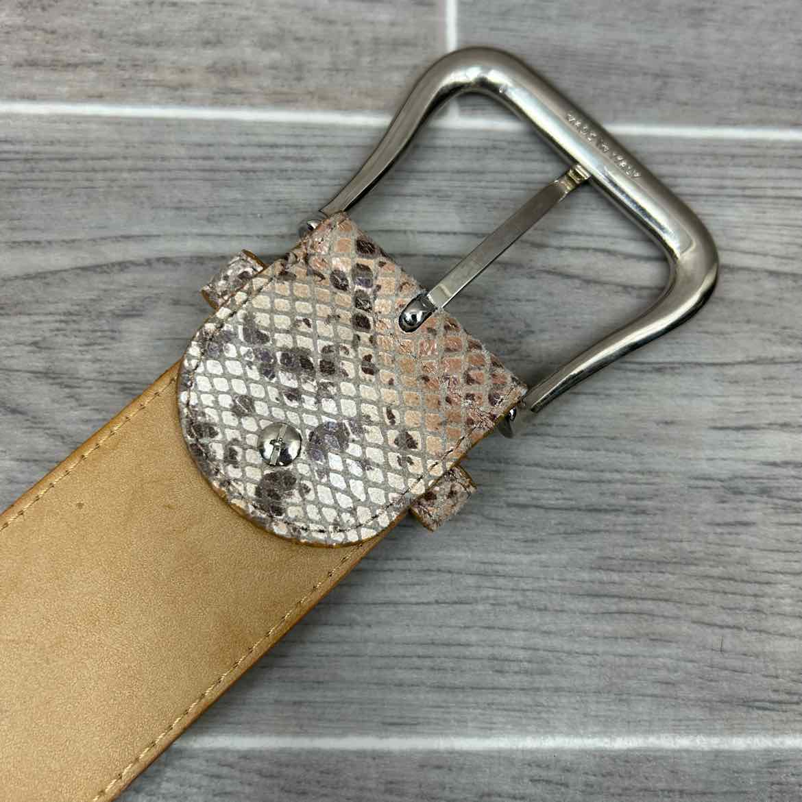 Tailored Sportsman Wide Snakeskin Belt, Size Small