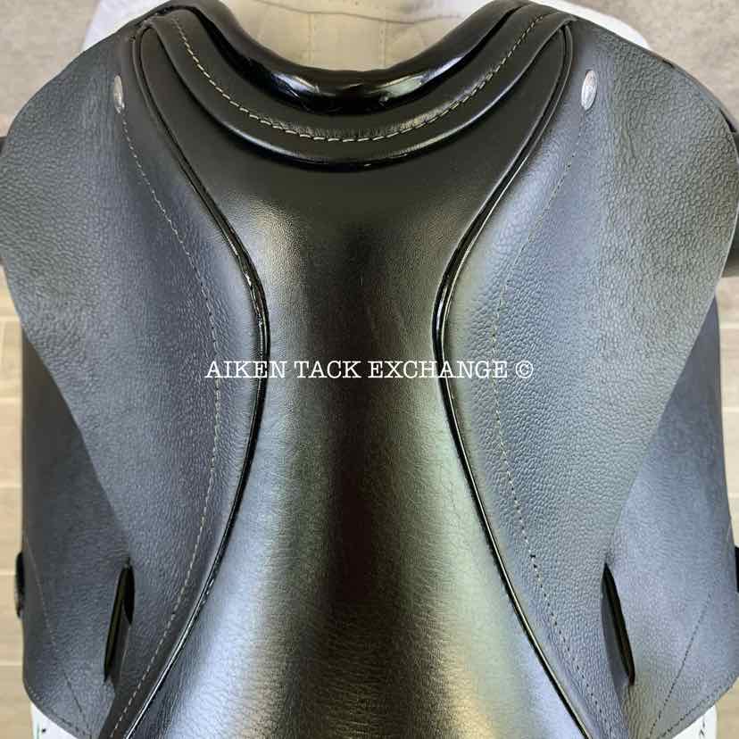2018 Custom Saddlery Advantage Monoflap Dressage Saddle, 18" Seat, Adjustable Tree, Wool Flocked Pony Panels