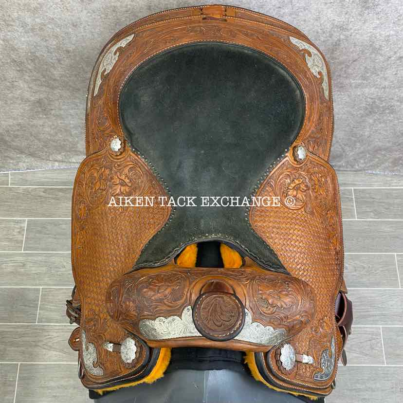Allen Ranch Saddle Shop Western Saddle, 15" Seat, Regular Tree - Semi QH Bars