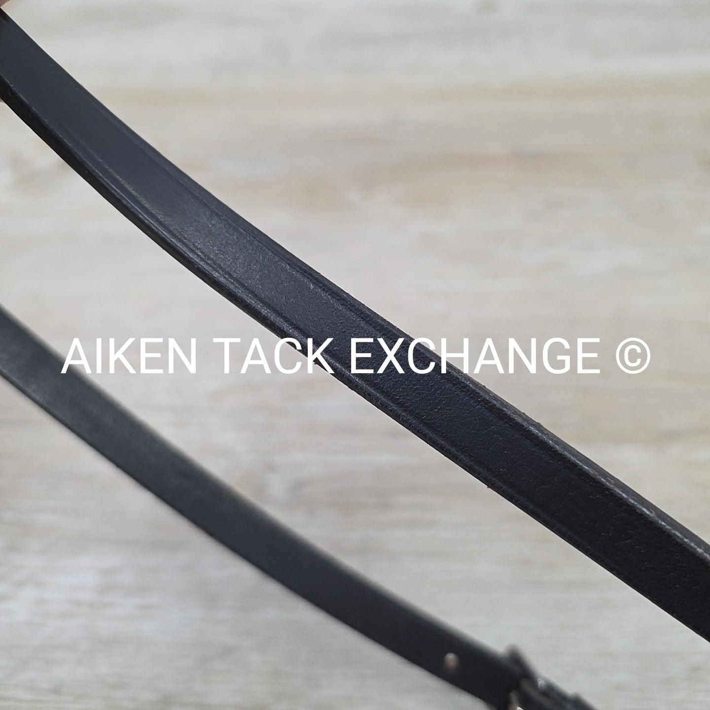 Tony Slatter Saddlery Noseband & Curb Rein, Black, Size Full