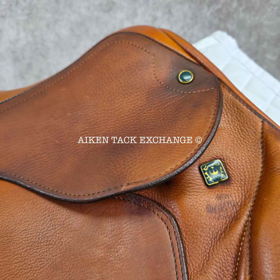 2013 Stubben Portos Deluxe Close Contact Jump Saddle, 17.5" Seat with Biomex, 28cm Tree - Medium, Foam Panels