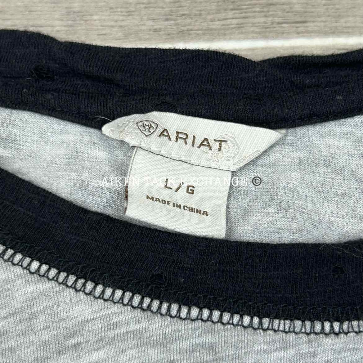 Ariat Saddle Up 3/4 Sleeve Top, Size Large