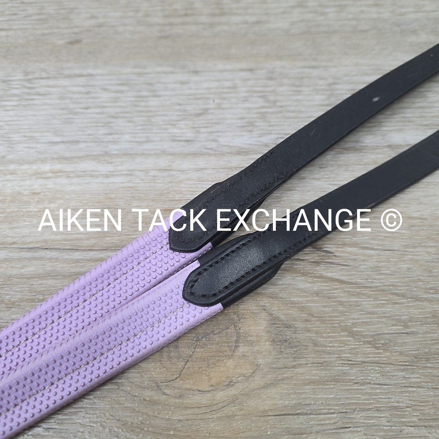 Rubber Grip Rainbow Reins, Black, Size Full