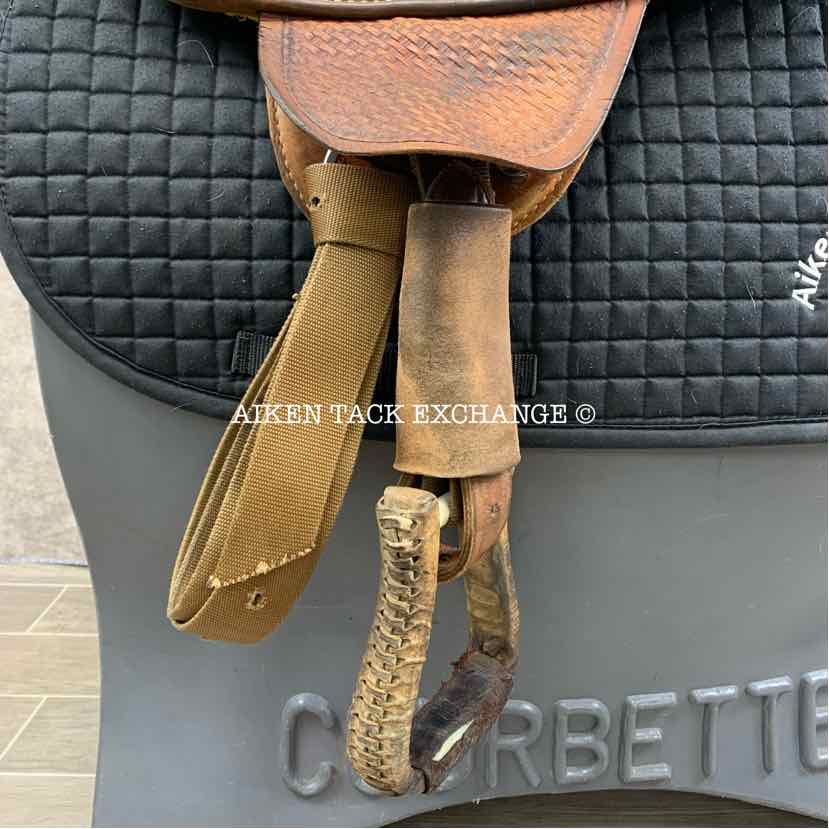 **SOLD** 1996 Bob Marshall by Circle Y 3520 Treeless Barrel Racing Western Saddle, 14" - 14.5" Seat