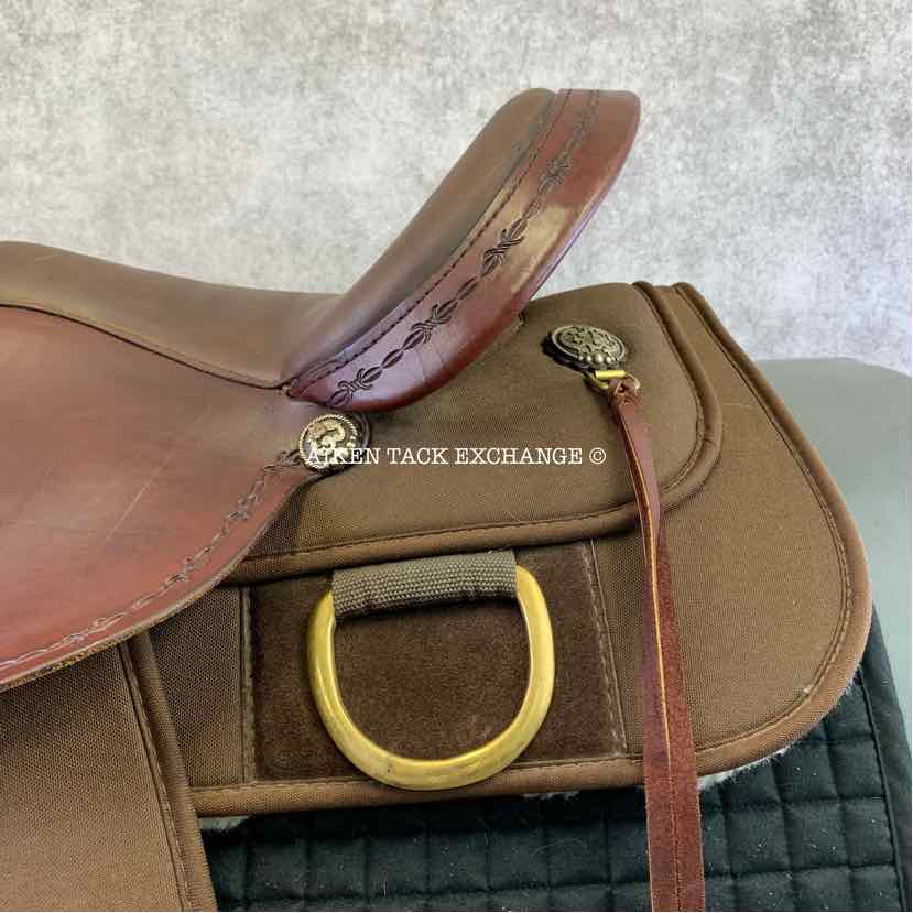 2016 Circle Y High Horse 6921 Driftwood Cordura Trail Western Saddle, 15" Seat, Wide Tree - Full QH Bars