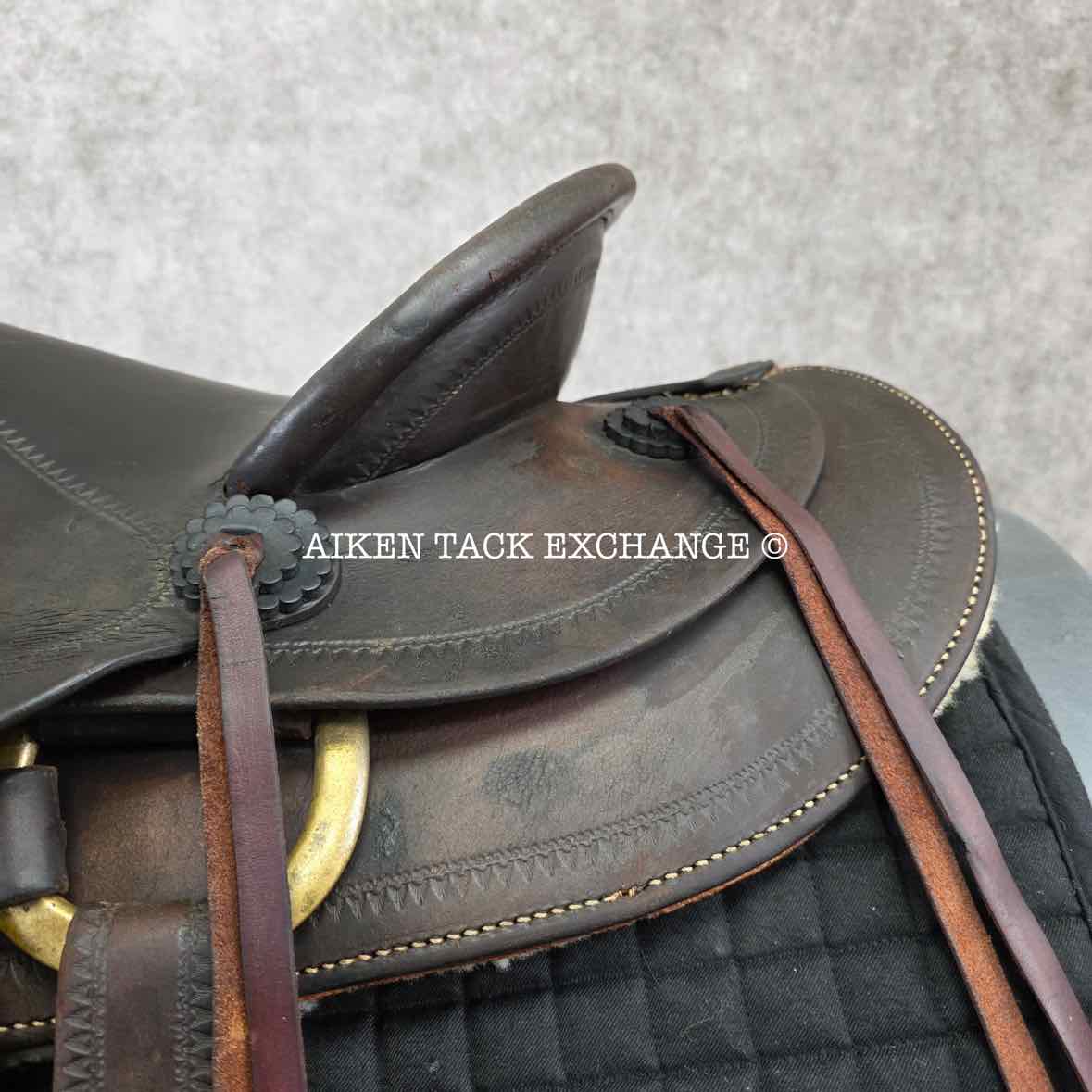 JC Higgins Western Saddle, 14.5" Seat, Regular Tree - Semi QH Bars