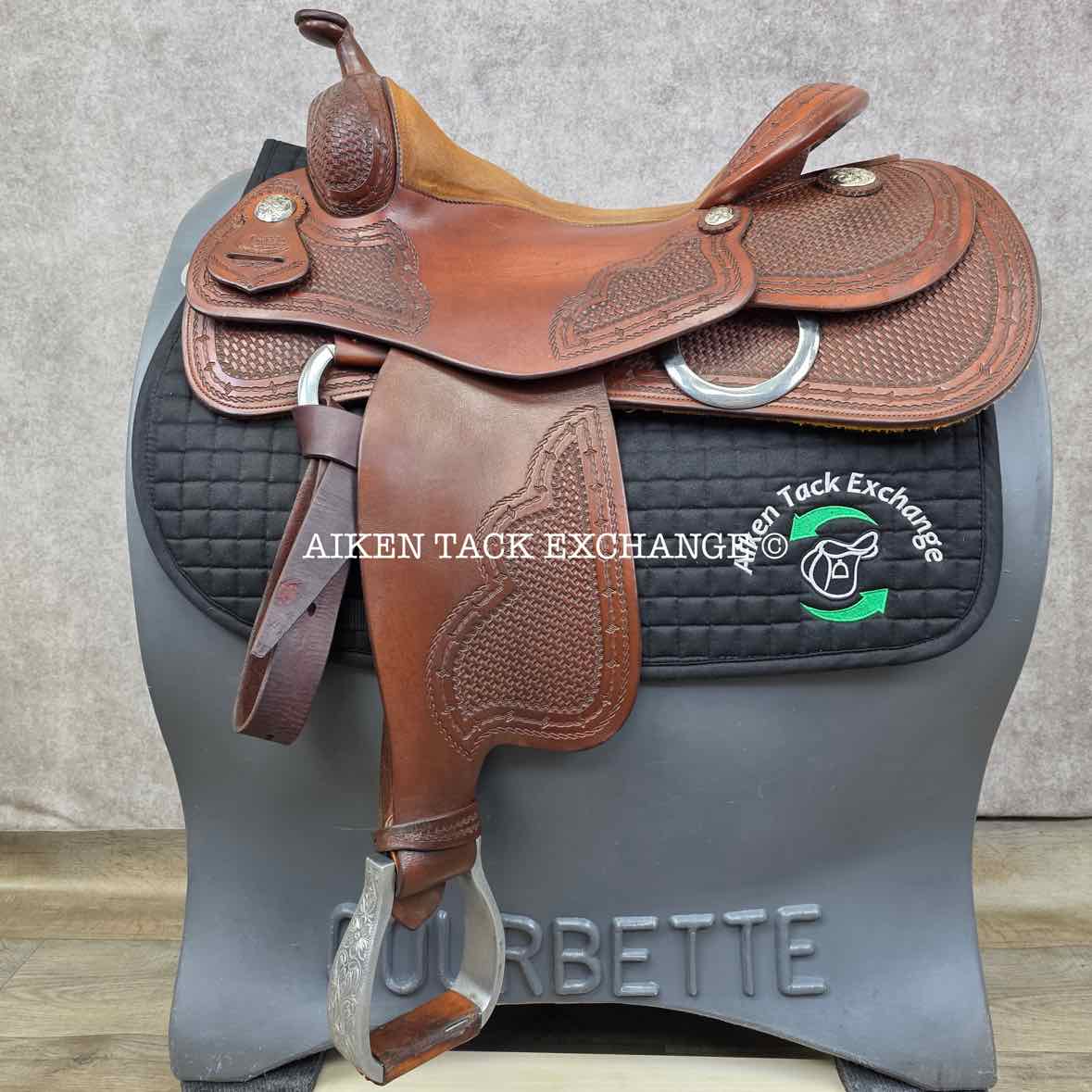 **On Trial** Jim Taylor Saddlery Xtreem Reining Western Saddle, 16" Seat, Shoulder Free Tree - Wide - Full QH Bars