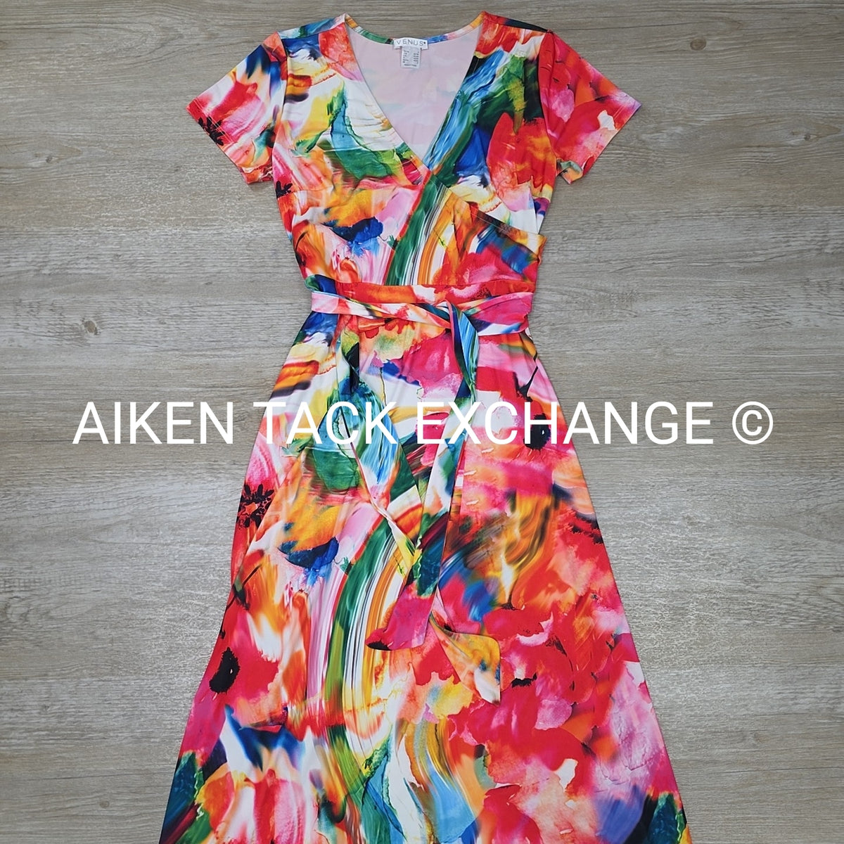 Venus Short Sleeve Long Dress, Size Small