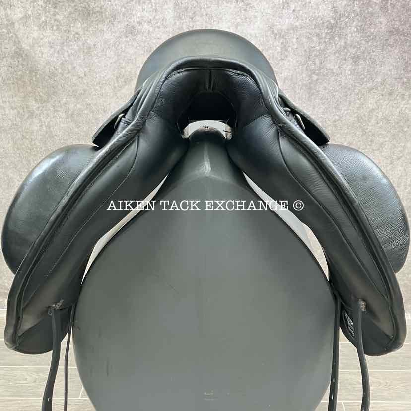 2015 Custom Saddlery Everest Monoflap Dressage Saddle, 18" Seat, Short Flap, Adjustable Tree, Wool Flocked Panels