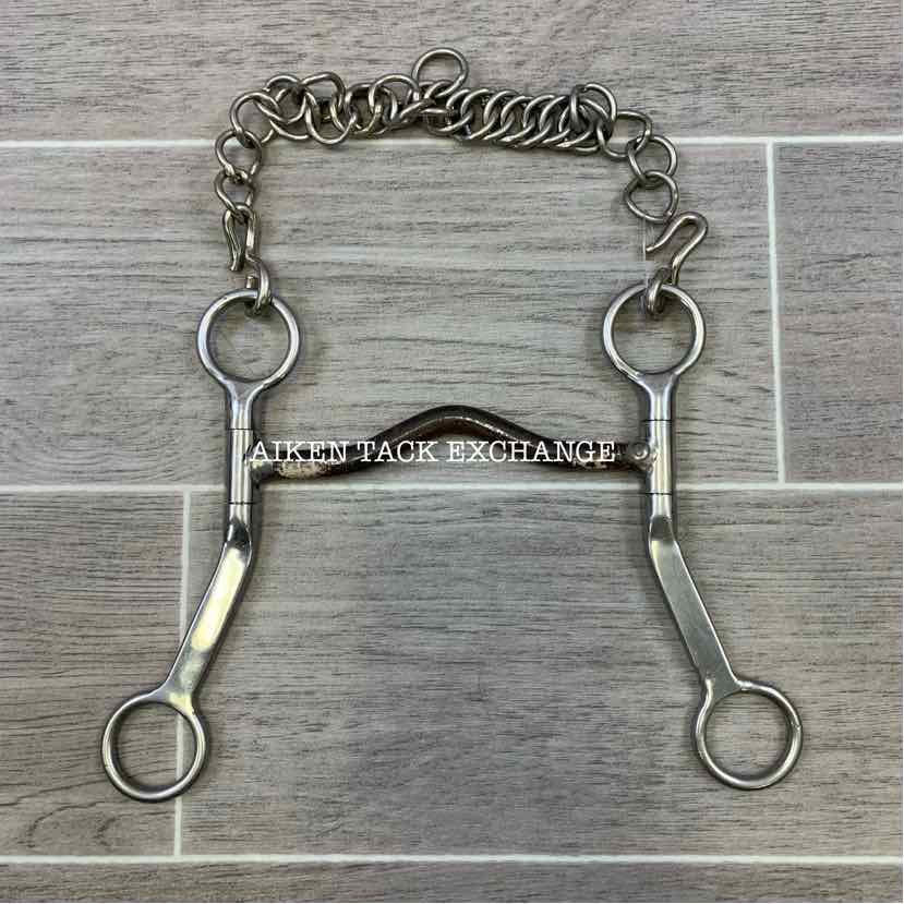 Mullen Mouth Ported Sweet Iron Shanked Bit 5"