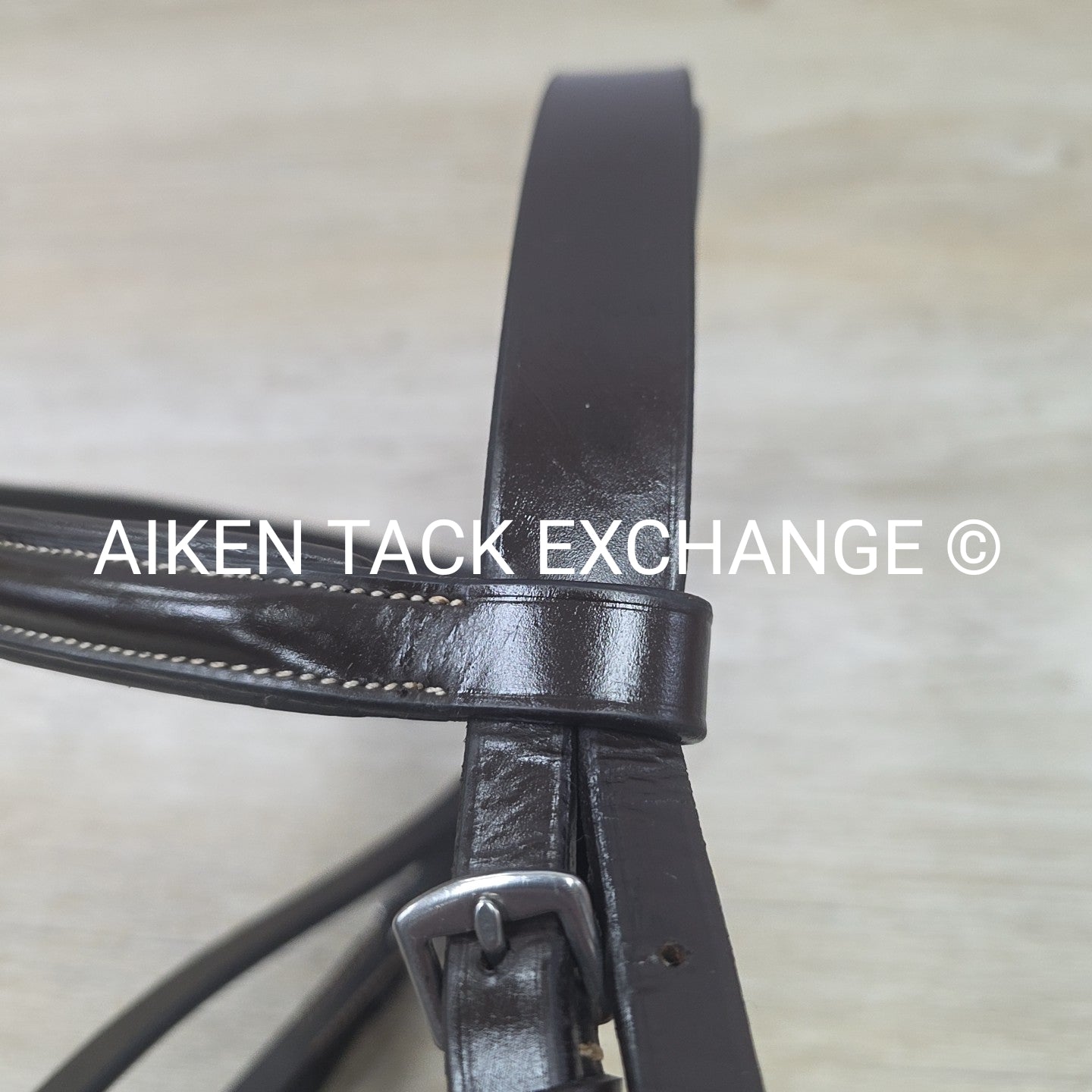 Collegiate Fancy Stitch Bridle with Laced Reins, Brown, Size Full