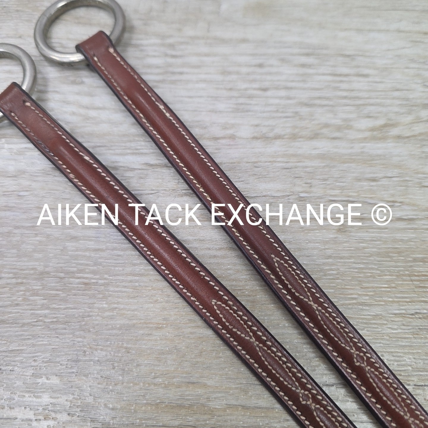 Fancy Stitched Round Raised Running Martingale Attachment, Brown