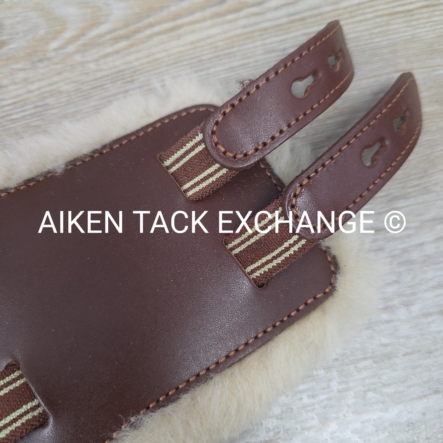 Prestige Sheepskin Lined Leather Hind Fetlock Boots, Brown, Size Large